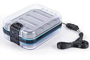 UNYLE Fly Boxes For Fly Fishing Jig Box: Waterproof Fly Fishing Box Easy Grip Foam Jig Fly Fishing Tackle Box 3.9 * 3.1 * 1.4 Inch Type A