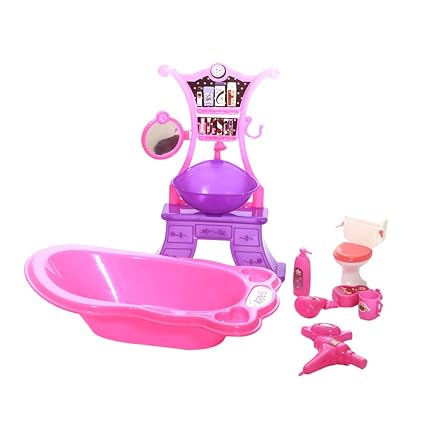 elegantstunning White Plastic Furniture Accessories for Doll House Living Room Sofa TV Chair Table Lamp Set Halloween Christmas Gift Bags for Girl Bathroom