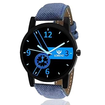 Lorenz MK-2014W Black Dial Analogue Watch for Men