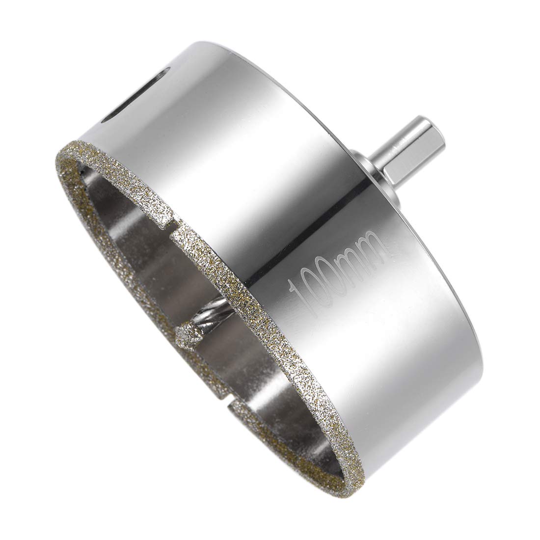 sourcing map Diamond Drill Bit 100mm Glass Hole Saw Core Drill Bit with Spotting Drill Bit for Ceramics Porcelain Tile Bottles Pots Brick