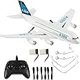 OTTCCTOY RC Plane Remote Control Airplane 2.4Ghz DIY 3 Channels Remote Control Airplane Built in 6-Axis Gyro, A380 RC Aircraft for Kids EPP Foam Glider for Advance