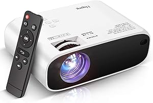 Mini Projector, V504 Portable LCD Video Projector Upgraded 5000 Lux, Full HD 1080P, Compatible with PS4/HDMI/USB/AV/SD/VGA for Home Theater Entertainment
