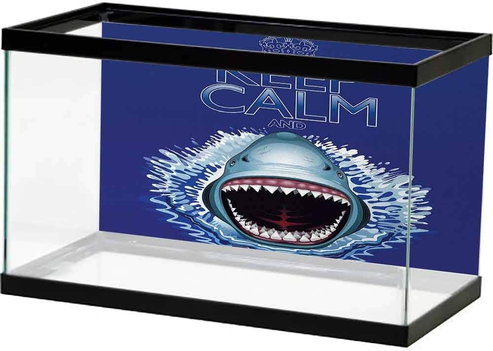 bybyhome Aquarium Background Sticker Sailboat,A Boat Sailing in Front of a Sunset in Key West,Florida Sundown Tropical,Orange Dark Orange 1 Minute to Set-up