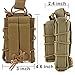 Double Mag Pouch, Hoanan Tactical Molle Magazine Pouch Open-Top Single Rifle Pistol Mag Pouch Cartridge Clip Pouch Hunting Bag (3pack-Upgrade Black)