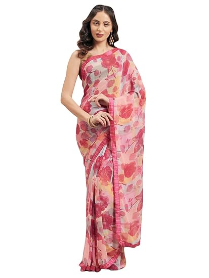 Georgette Ethnic Motif Saree[S_SAKSHI7521SR06_perent_Red]