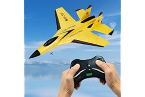 soputry SU-35 Jet Fighter Stunt RC Airplane, 2CH RC Plane Toy Remote Control Airplane, Aero Jet RC Glider EPP Aircraft Model with Luminous Strip, Airplane Model Fighter Plane Glider Toy