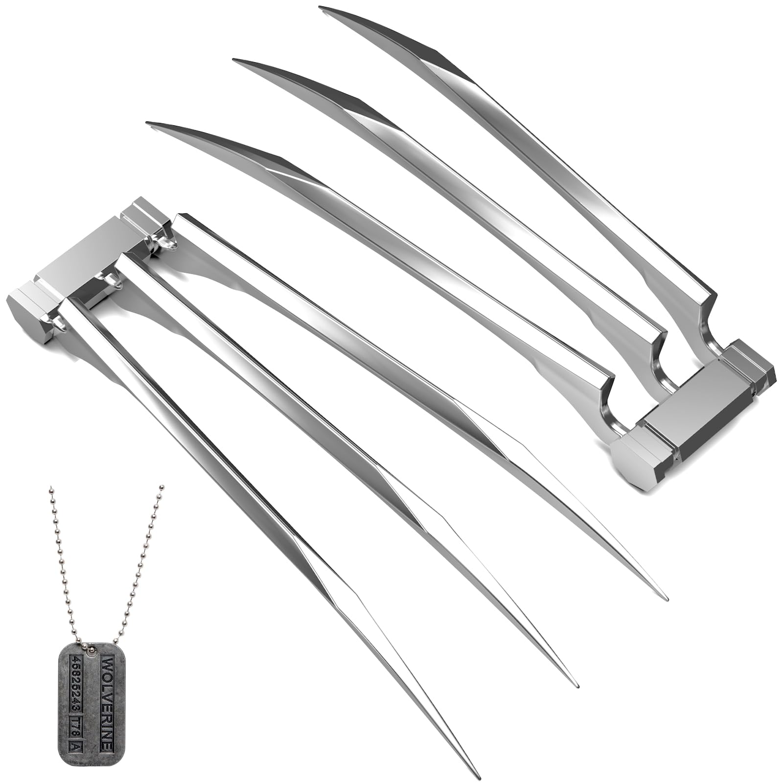 Photo 1 of DMAR Metal Wolf Claws, Full Metal Claws for Adults(NOT FOR KIDS), with Necklace, Set of 2, One Pair (Assembly Required)