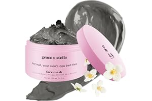 grace & stella Dead Sea Mud Mask (120ml) - Vegan Detox Dead Sea Mask - Clay For Face And Body - For Oily Skin, Acne, Blackheads, Blemishes, Bacne
