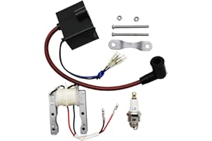 CNCMOTOK High Performance Kit CDI-Ignition-Coil Magneto Coil Spark Plug for 49cc-80cc 2-Stroke Motor Engine Motorized Bicycle Bike