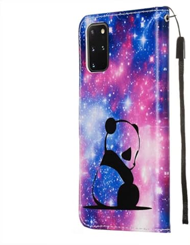 DYGG Compatible Funda Samsung Galaxy S20 Plus/S20+ 6.7, Carcasa Libro de Cuero con Tapas y Cartera, Cover Tarjetas y Billetera, Cierre Magnético - Panda Estrellado