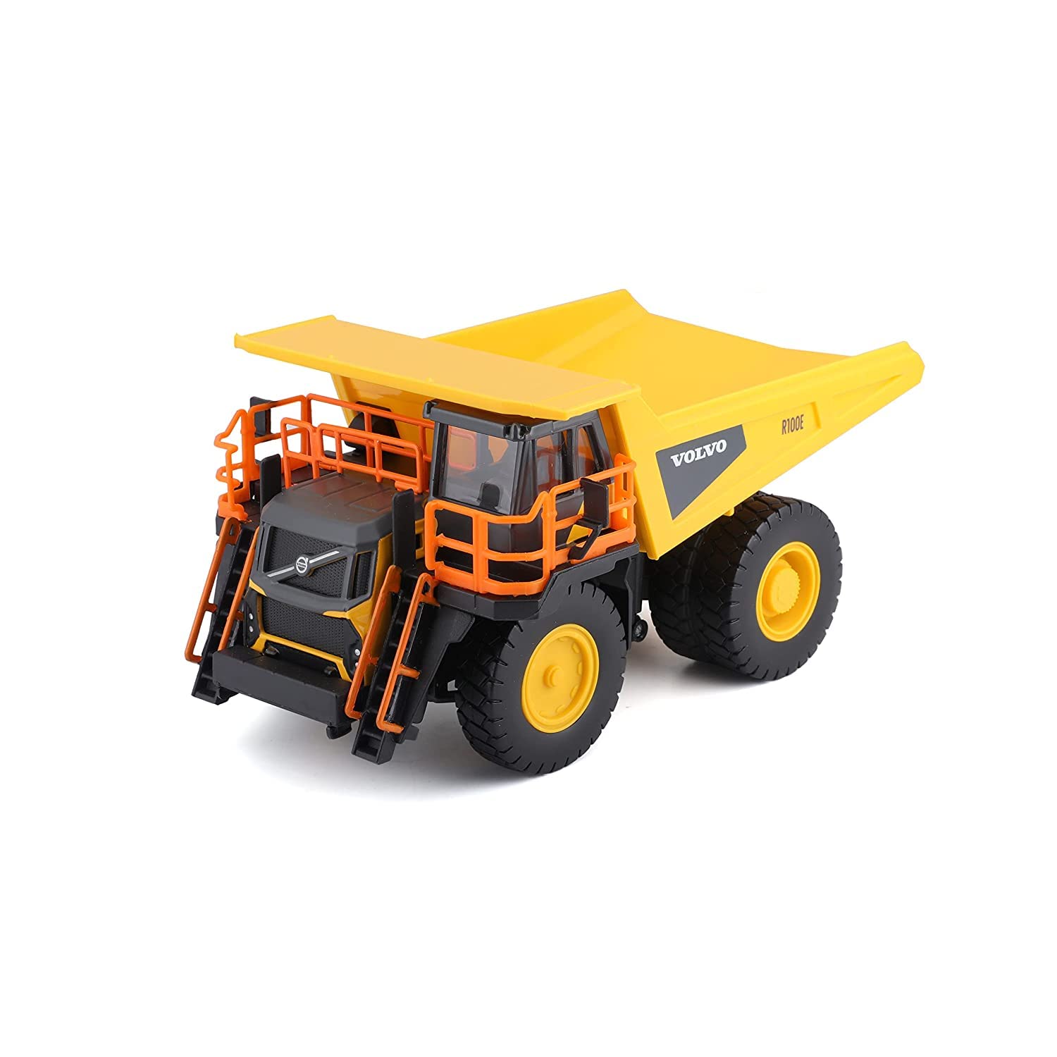 Bburago Die-Cast VOLVO RIGID HAULER With Working Dump Bed - Replica Collectible Model Toy - 1:50 Scale, Yellow