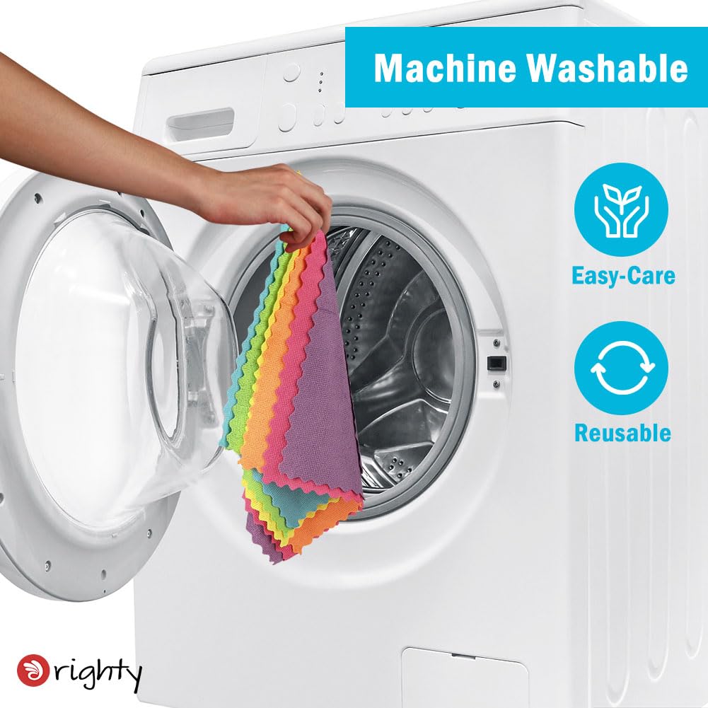 Orighty Microfiber Cleaning Cloth, 24 Pack Highly Absorbent Cleaning Rags, Household Cleaning Supplies, Reusable Lint Free Cloths Microfiber Rag for House, Kitchen, Car Care, 11.5 x11.5 inch