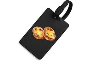Portuguese Egg Tarts Luggage Tags for Suitcases Travel Bag Handbag Tag Labels with Name ID Card