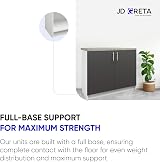 JD Greta 1000mm Fixed Height Kitchen Base Cabinet with 38mm Worktop - White view 8