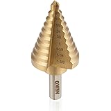 Neiko 10194A Titanium Step Drill Bit, High Speed Steel | 1/4" to 1-3/8" | Total 10 Step Sizes