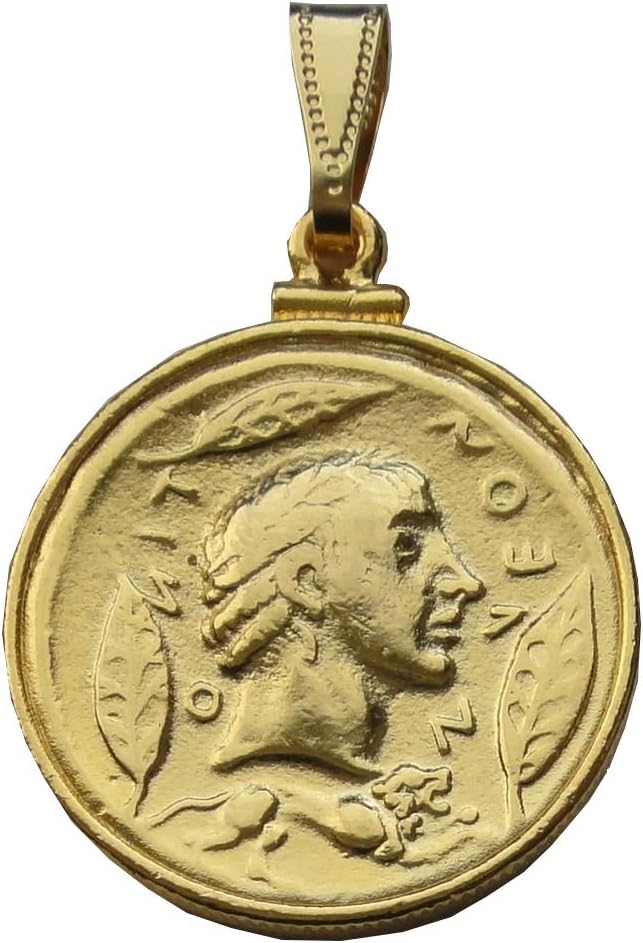 24 Carat Gold Plated Coin Pendant Apollo, god of the Sun and Sound Tank,