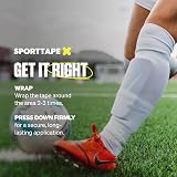 SPORTTAPE 6 Rolls White Sock Tape 1.9cm x 20m Football Rugby view 7