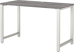 Bush Business Furniture 400 Series Table Desk with Metal Legs, 48W x 24D, Platinum Gray