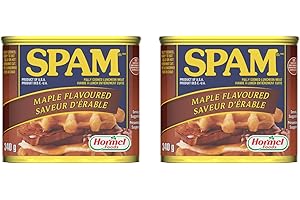 SPAM Luncheon Meat Canned Food 340g Shelf-Stable Great For Hiking, Camping, Survival, and Disaster Prevention (2-Pack, Maple)