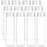 Aneco 12 Pack 12 Ounce PET Empty Juice Bottles with Lids Reusable Clear Drink Containers for Storing Juice, Milk, Smoothie or Homemade Beverages (Clear)