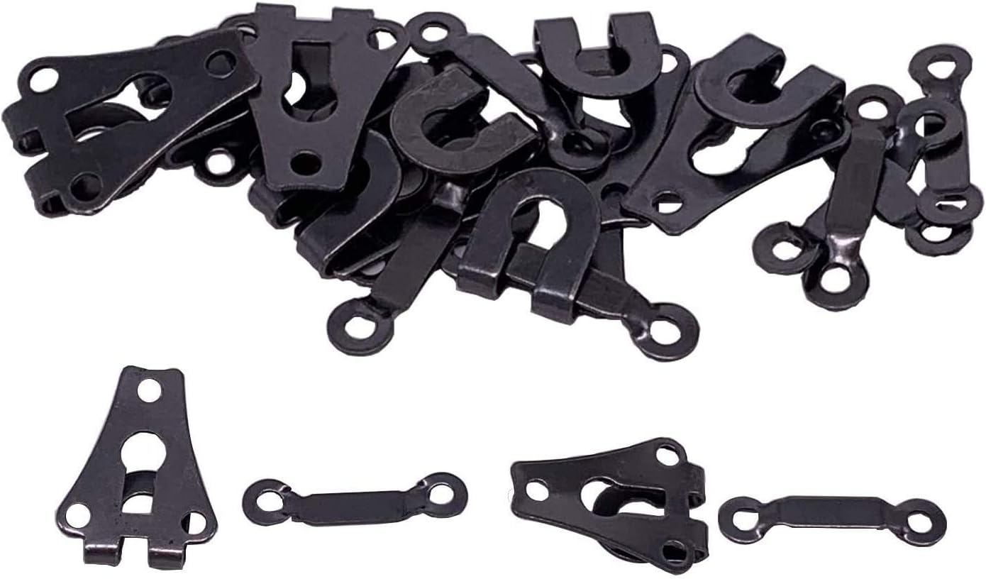 WedDecor Gunmetal 9mm Trouser Hook and Bar Fasteners Waistband Extenders for Trousers Skirts, Arts & Crafts, DIY Project, 10pcs