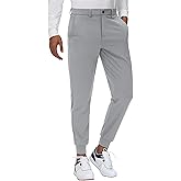 JWM Men's Stretch Golf Joggers Pants with Belt Loops - 29" 34" Slim Fit Tapered Casual Business Travel Dress Work Sweatpants