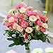 Artificial Flowers Fake Silk Carnations SOLEDI 2 Bunch 25-stem Plastic Flower Arrangement Wedding Party Home Garden Decor SMALL MINI SIZE (Pink)