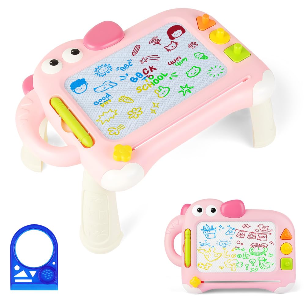 OFFCUP Magnetic Drawing Board, Toddler Boy Girl Toys for 1-5 Year Old, Doodle Pad with Pen Stamps Ruler and 4 Paw, Learning Educational Toys for 1 2 3 Baby Kids Birthday Gift (Elephant) — image 1
