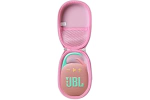 Hermitshell Hard Travel Case for JBL Clip 5 Ultra-Portable Waterproof & Dustproof Bluetooth Speaker (Pink)