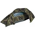 Mil-Tec Recom 1-Person Compact Lightweight Durable Weatherproof Wind & Storm-Resistant Easy-to-Install Tactical Outdoor Hiking Camping Tent with Zipper Entrance & Mosquito Net