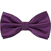 Alizeal Pre-tied Adjustable Bow Tie for Men Formal Solid Tuxedo Bow Tie