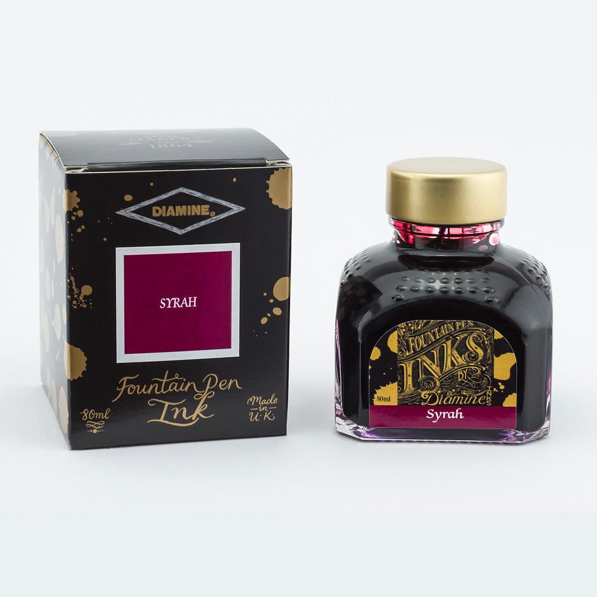 Diamine 80ml Syrah fountain pen ink bottle โ image 1