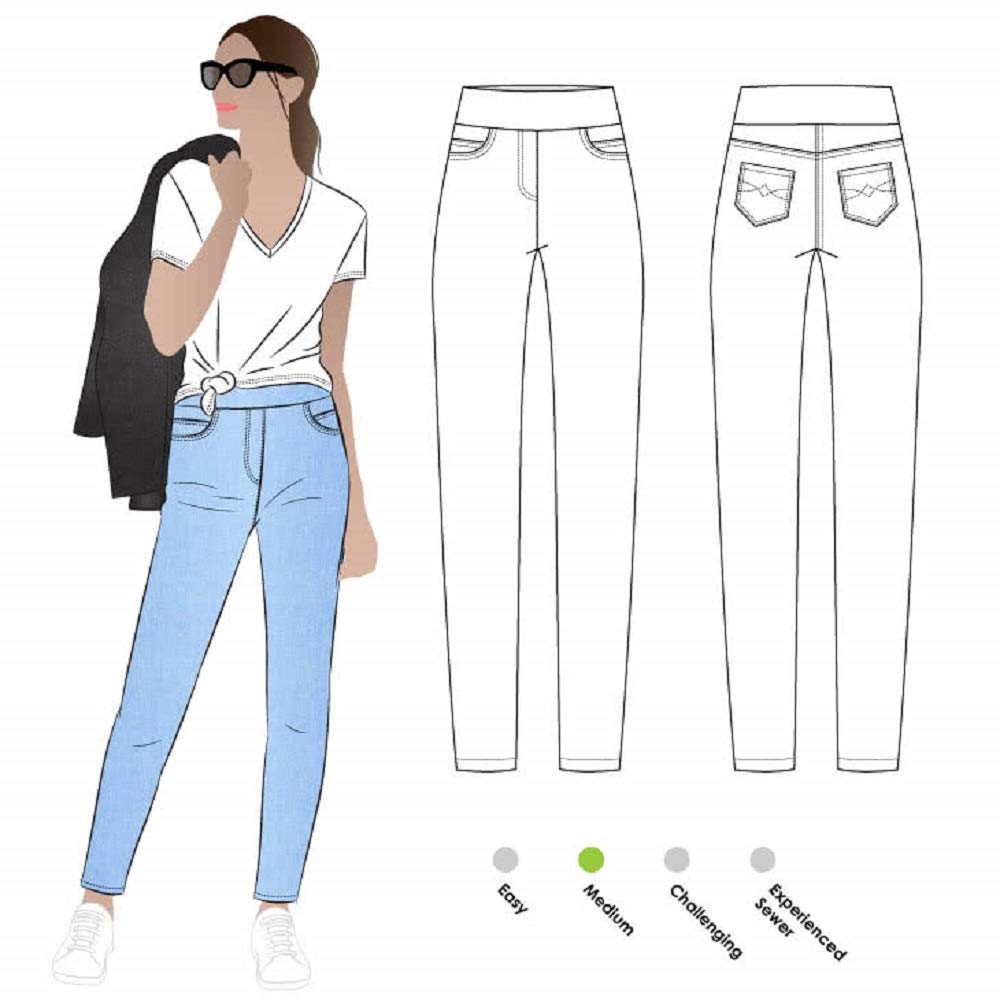 Style Arc Sewing Pattern - Blakley Stretch Jeans (Sizes 04-16)
