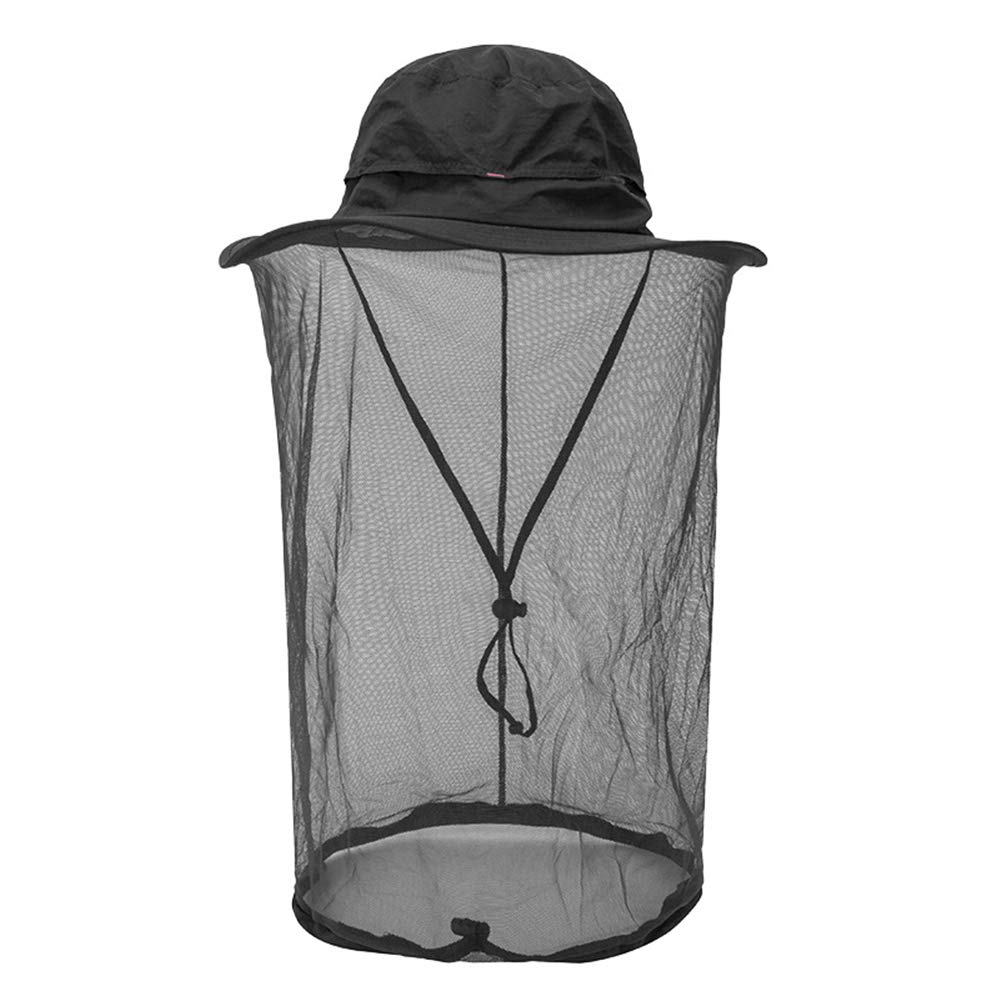 AYAMAYA Mosquito Head Net Hat - Quick Dry Bucket Sun Hat with Net Mesh for Men & Women, Midge Net Head Cover Hat Protection From Mosquito Insect Bug Bee Gnats for Outdoor Fishing Hiking Gardening