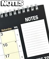 PaulStore 2026 Month to View Desktop Planner Black & White Spiral Bound Free view 2