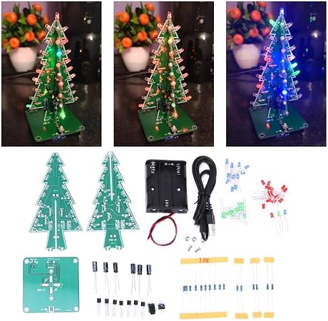 Regali Di Natale Elettronici.Xinwoer Kit Circuito Elettronico Albero Di Natale 3d Fai Da Te Led Stereo Albero Di Natale Holiday Homen Store Decor Ultimi Regali Di Natale Per Bambini 3 Colori Amazon It Casa E Cucina