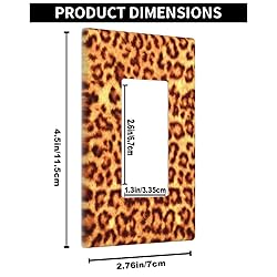 Pznen Leopard Print Rocker Switch Plate Covers