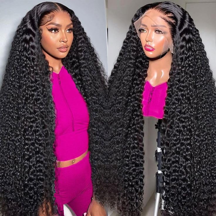 MsSunlight 13x6 Deep Wave Lace Front Wig Pre Plucked 13x6 HD Lace Front Wigs Water Wave Wet and Wavy Human Hair Pre Bleached 180% Density HD Lace Front Wigs 22 Inch