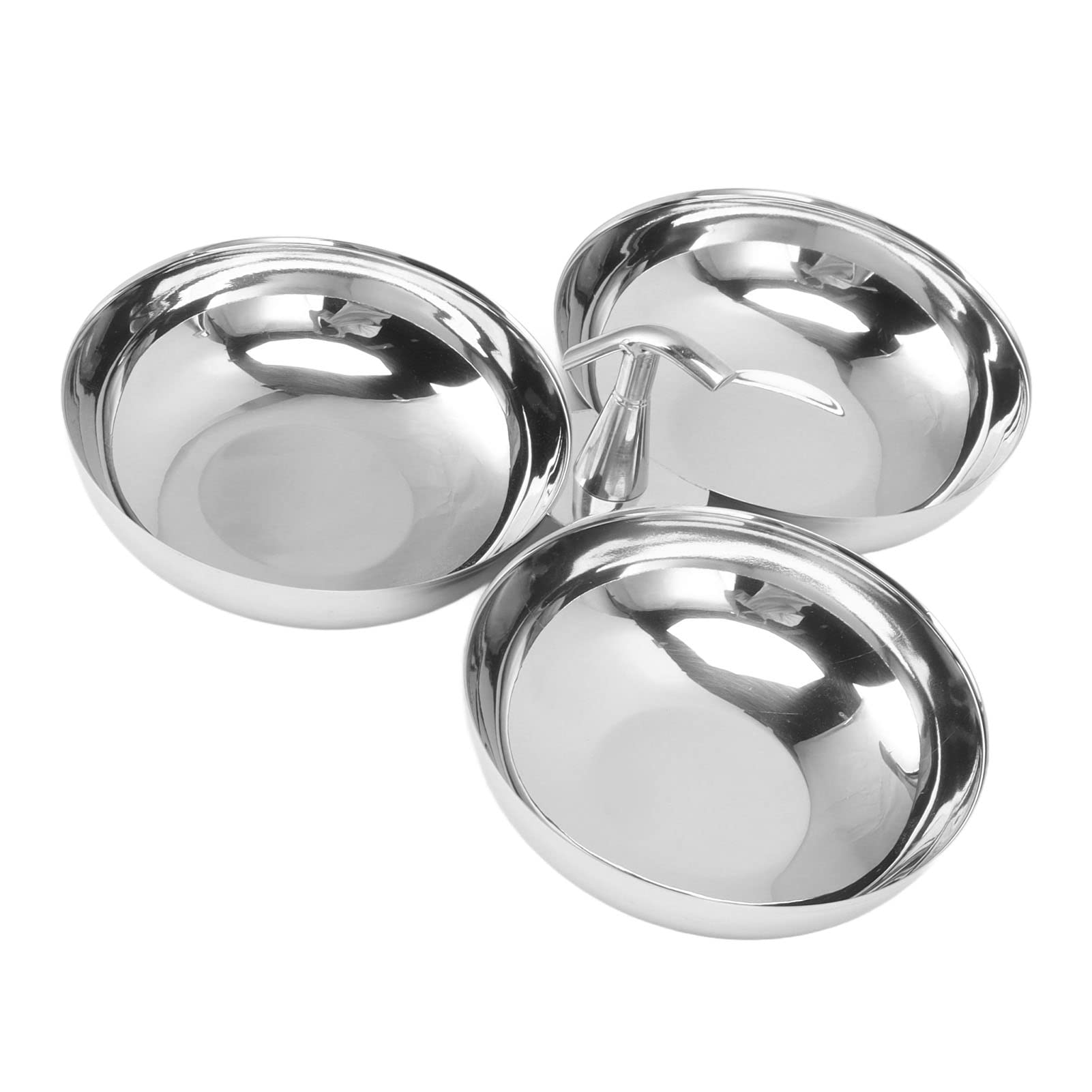 Photo 1 of TITA-DONG 304 Stainless Steel Serving Plate, 3 IN 1 Fruit Bowl Snack Plate, Reusable Dessert Plates, Fruit Plate for Fridge, Simple Snack Tray, Portable Serving Tray for Home Kitchen Party(Mg/dL)