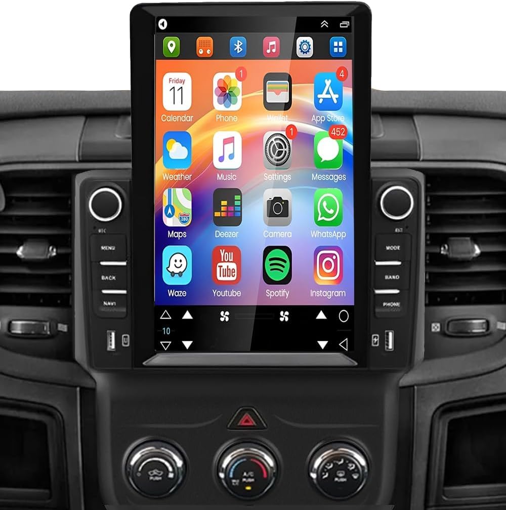 Photo 1 of 9.7" Car Radio for Dodge RAM 1500 2500 3500 2013 2014 2015 2016 2017 2018 2019 Wireless CarPlay Android Auto [2+32G] Touch Screen Double Din Stereo with GPS WiFi Bluetooth Backup Camera