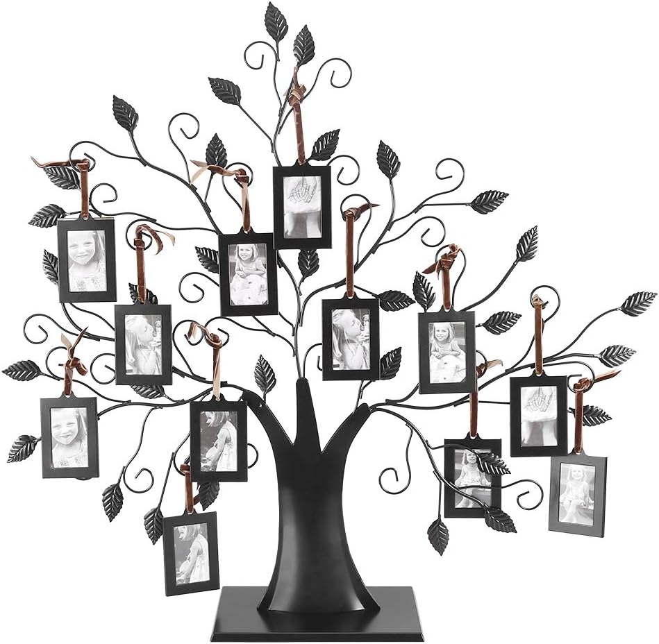 Liineparalle Metal Family Tree Picture Frame with 6 or 12