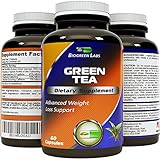 Green Tea Weight Loss Pills with Detox Cleanse, Burn Belly Fat and Lose Weight Naturally Fast a Dietary Supplement with Pure Extract for Men and Women, Pre Workout and Natural Energy