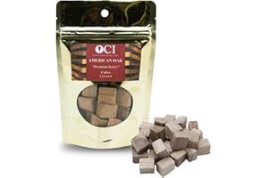 Oak Chips Inc. American Oak Cubes for Brewing - Untoasted - 1.5 oz - Perfect for Aging Wines, Spirits, Beer, and More!