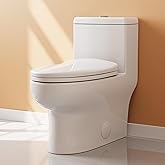 HOROW HR-ST076WD Dual Flush Elongated Toilet with Soft Close Seat, High-Efficiency Supply, Standard Bathroom Toilet 12" Rough
