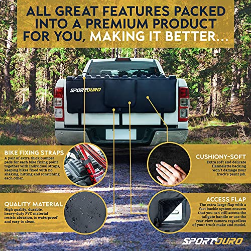SPORTOURO Truck Bike Tailgate Pad Tailgate Bike Pads, Tailgate Cover