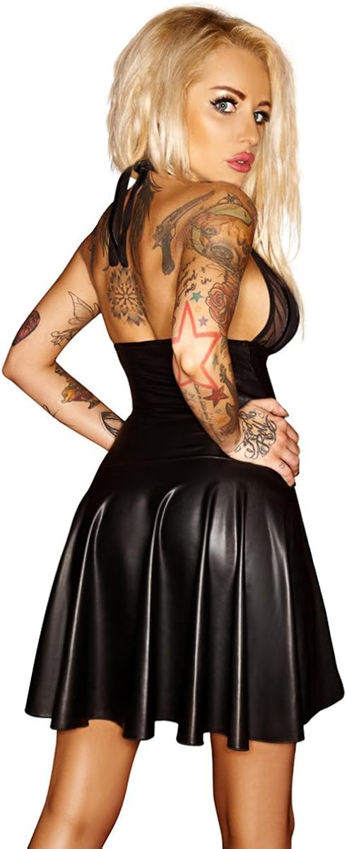 Noir Handmade Women's 27149491021 Wetlook Dress With Powernet Cups Noir Handmade Black Small, Black (Nero 001), S UK - Image 3