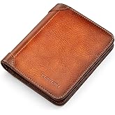 VANNANBA Trifold Wallet for Men RFID Blocking Leather Wallets,Large Capacity Wallet with Gift Box(Coffee)