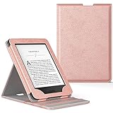 MoKo Case for Kindle Paperwhite, Premium Vertical Flip Cover with Auto Wake/Sleep Fits All Paperwhite Generations Prior to 2018 (Will not fit All-New Paperwhite 10th Generation), Rose Gold