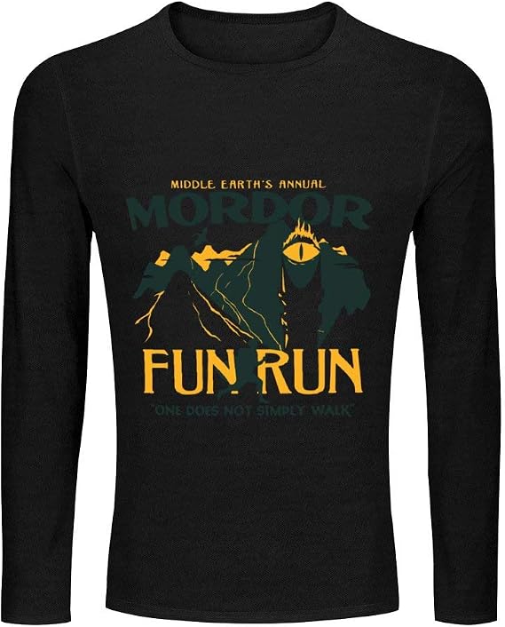 Amazon Mordor Middle Earth Fun Run メンズ 長袖 Tシャツ 丸襟 無地 綿100 春秋 カジュアル 丸首 トップス ｔクルーネック 柔らかい 快適 吸汗 通気性 秋服 冬服 保温 防寒 サーマル 薄手 Tシャツ カットソー 通販