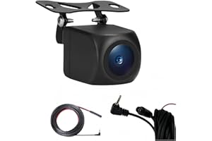 Epronic 4 Pin Backup Camera AHD 1080P for Mirror Dash Cam and Carplay Screen, 4 Pin to 2.5mm Jack Vehicle Backup Camera Dash Cam Front/Rear View Camera Cable 23 Ft Male Plug